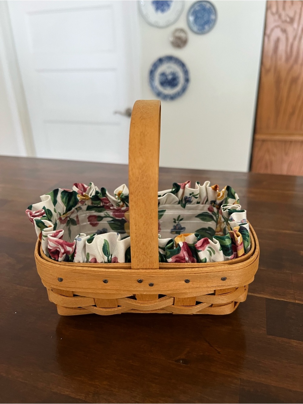 Longaberger Horizon Of Hope Basket, Garden Splendor Liner, 1996